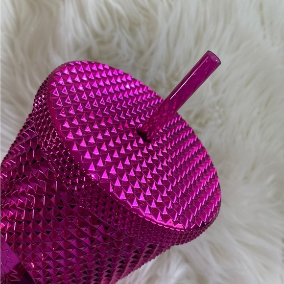 NEW ~ 2 ~ STARBUCKS MAGENTA CHROME TUMBLERS GRANDE & VENTI - Picture 5 of 7